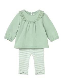 Mayoral Komplet bluzka i legginsy 1741 Zielony Regular Fit