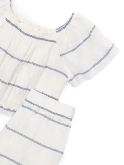 Mayoral Komplet bluzka i spodnie 3593 Écru Regular Fit