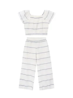 Mayoral Komplet bluzka i spodnie 3593 Écru Regular Fit