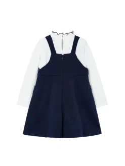 Mayoral Komplet bluzka i sukienka 4914 Granatowy Regular Fit