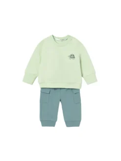 Mayoral Komplet 2 par spodni dresowych i 2 bluz 1628 Zielony Regular Fit