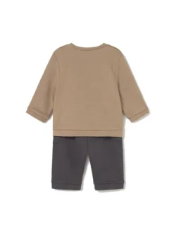 Mayoral Komplet sweter i spodnie materiałowe 2583 Brązowy Regular Fit