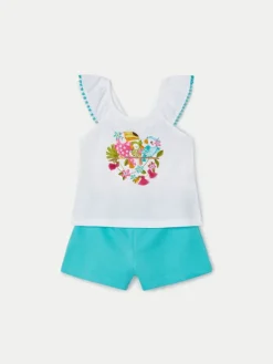 Mayoral Komplet top i spodenki 3261 Niebieski Regular Fit