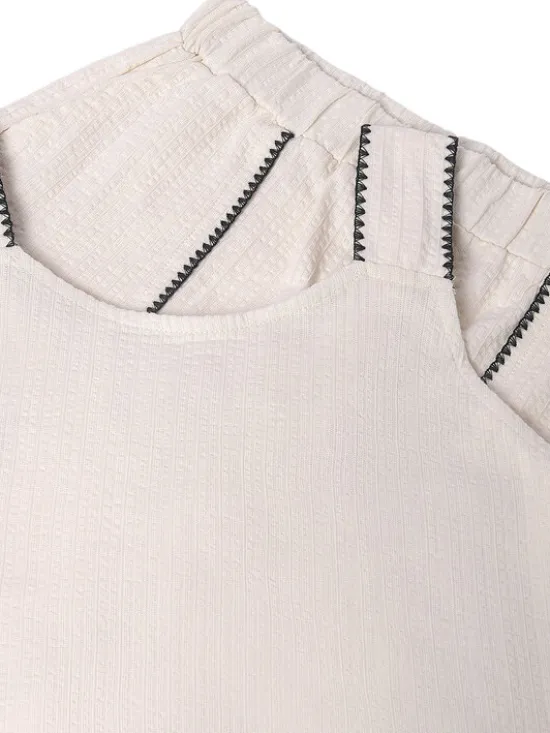 Mayoral Komplet top i szorty materiałowe 6213 Beżowy Regular Fit