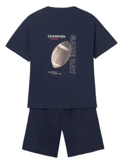 Mayoral Komplet t-shirt i spodenki 6689 Granatowy Regular Fit