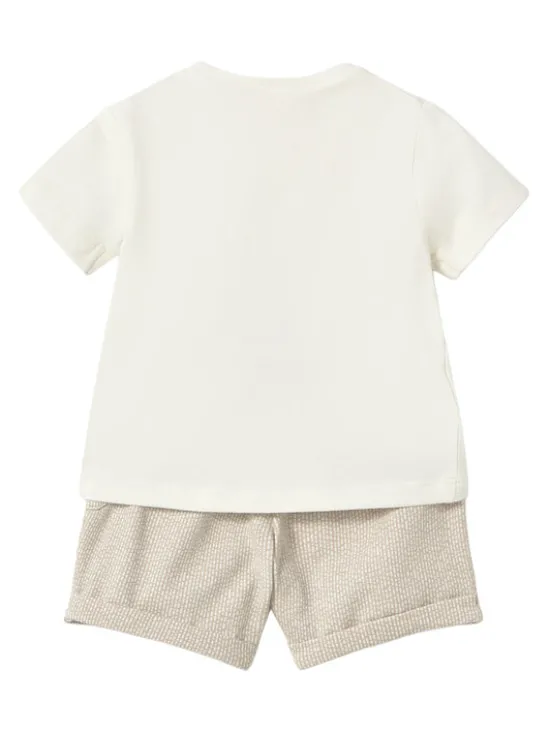 Mayoral Komplet 2 t-shirtów i spodenek 1652 Kolorowy Regular Fit