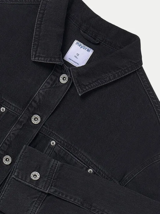 Mayoral Kurtka jeansowa 6405 Czarny Regular Fit