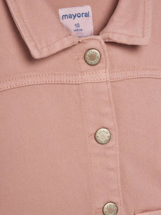 Mayoral Kurtka jeansowa 3407 Różowy Regular Fit