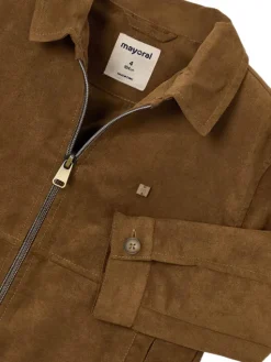 Mayoral Kurtka z imitacji skóry 3438 Brązowy Regular Fit