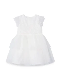 Mayoral Sukienka elegancka 3914 Écru Regular Fit