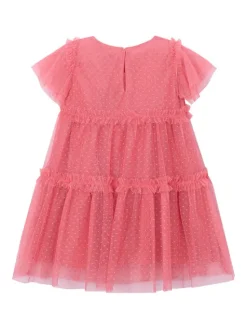 Mayoral Sukienka elegancka 3917 Koralowy Regular Fit