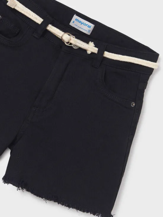 Mayoral Szorty materiałowe 275 Czarny Regular Fit
