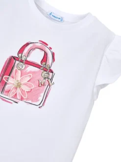Mayoral Top 3002 Biały Regular Fit
