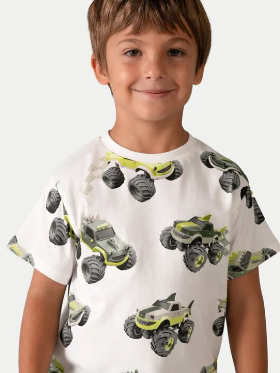 Mayoral T-Shirt 3068 Biały Regular Fit