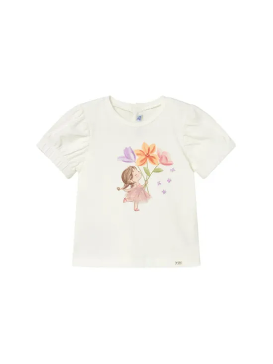 Mayoral T-Shirt 1078 Écru Regular Fit