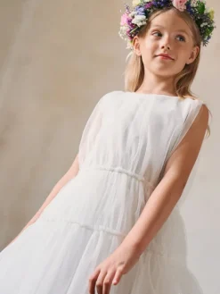minimi Sukienka elegancka C2 Écru Regular Fit