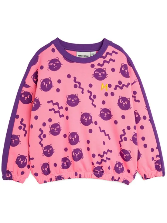 MINI RODINI Bluza Squiggly Cats 2512012228 Różowy Regular Fit