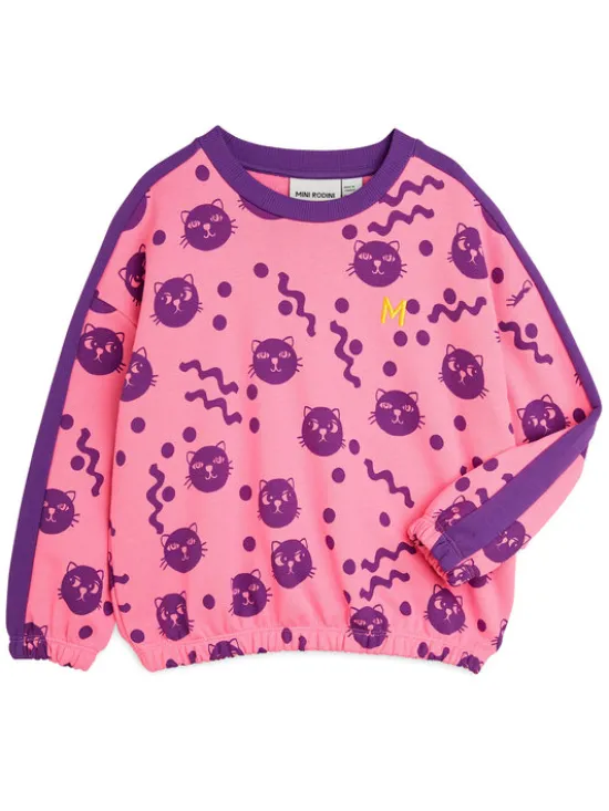 MINI RODINI Bluza Squiggly Cats 2512012228 Różowy Regular Fit