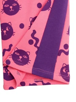 MINI RODINI Spodnie dresowe Squiggly Cats 2513011828 Różowy Relaxed Fit