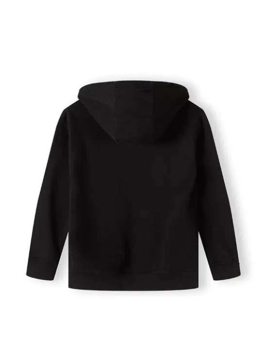 minoti Bluza 23fleece82 Czarny Oversize