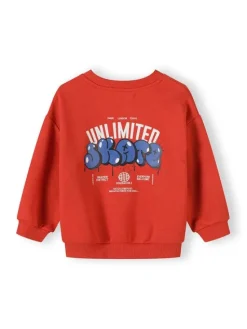 minoti Bluza 29FLEECE202 Czerwony Regular Fit