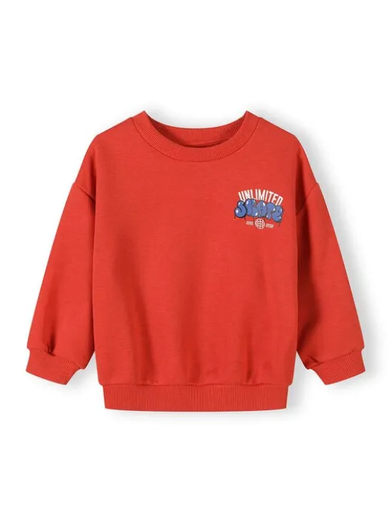 minoti Bluza 29FLEECE202 Czerwony Regular Fit