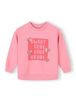 minoti Bluza 30FLEECE112 Różowy Regular Fit