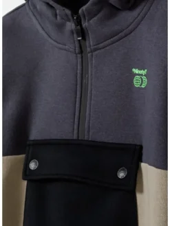minoti Bluza 19fleece65 Szary Regular Fit