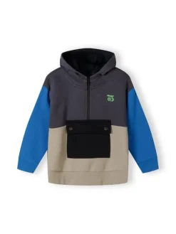 minoti Bluza 19fleece65 Szary Regular Fit