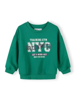 minoti Bluza 29FLEECE201 Zielony Regular Fit
