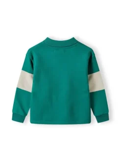 minoti Bluza 23fleece58 Zielony Regular Fit
