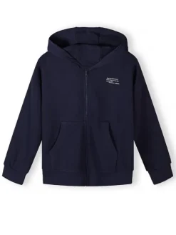 minoti Bluza NOSFLEECE406 Fioletowy Loose Fit