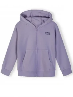 minoti Bluza NOSFLEECE406 Fioletowy Loose Fit