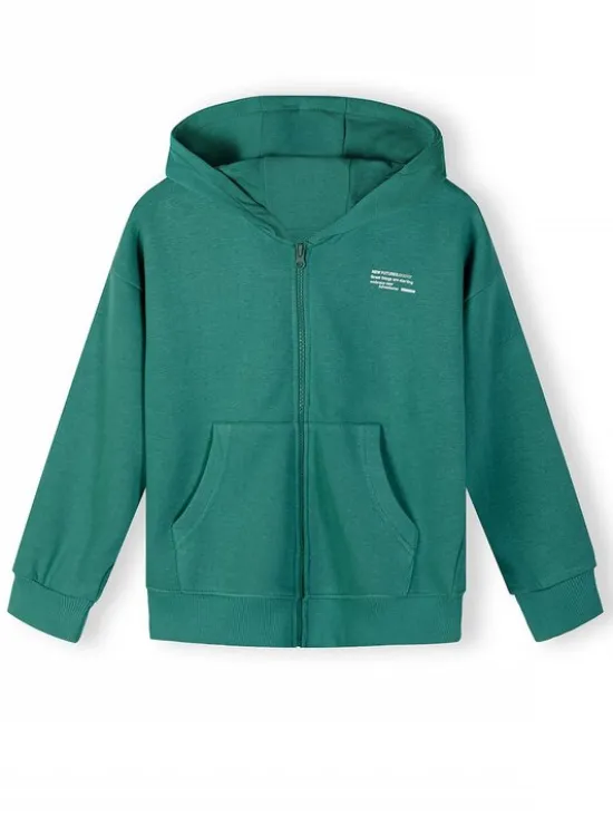 minoti Bluza NOSFLEECE407 Szary Loose Fit