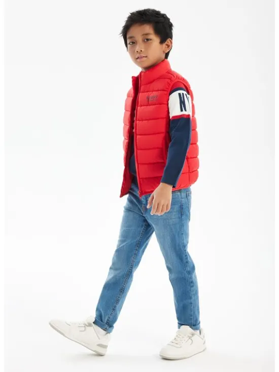 minoti Kamizelka 13coat 15 Czerwony Regular Fit