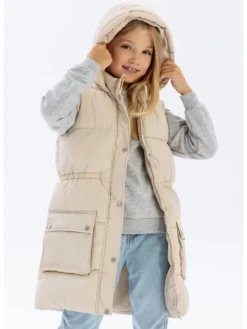 minoti Kamizelka 20gilet42 Biały Regular Fit