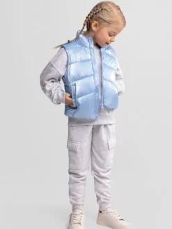 minoti Kamizelka 30GILET100 Błękitny Regular Fit