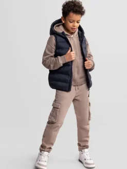 minoti Kamizelka 29GILET253 Czarny Regular Fit