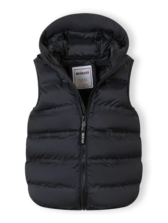 minoti Kamizelka 29GILET253 Czarny Regular Fit