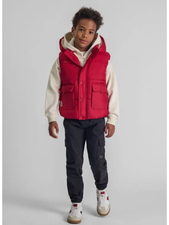 minoti Kamizelka 27gilet6 Czerwony Regular Fit