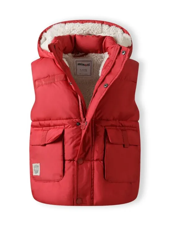 minoti Kamizelka 27gilet6 Czerwony Regular Fit