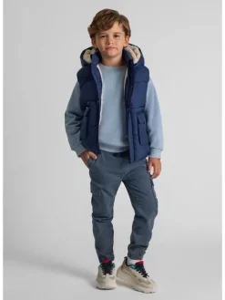 minoti Kamizelka 27GILET3 Granatowy Regular Fit