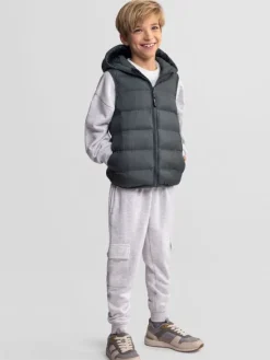 minoti Kamizelka 29GILET252 Zielony Regular Fit