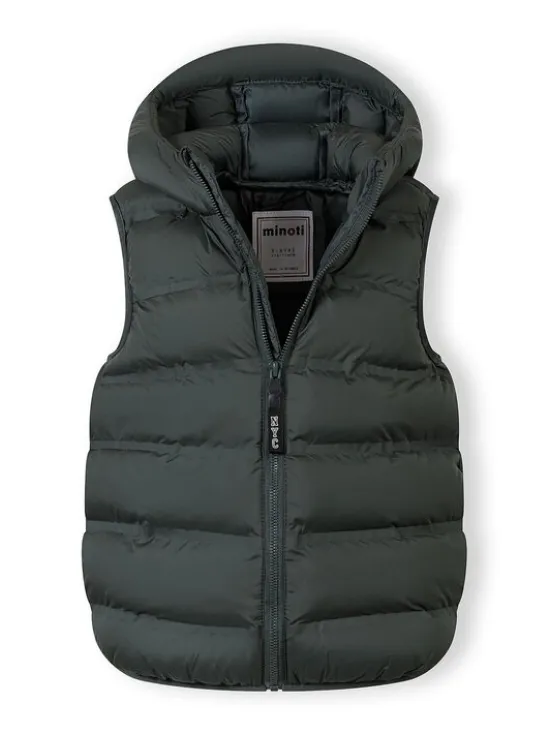 minoti Kamizelka 29GILET252 Zielony Regular Fit
