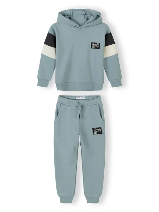 minoti Komplet 2 par spodni dresowych i bluza 29FLEECE258 Niebieski Regular Fit