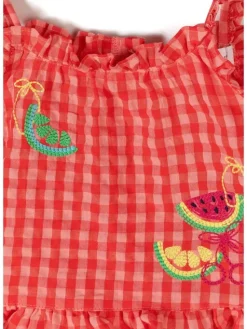 minoti Komplet top i spodenki 30SET103 Pomarańczowy Regular Fit