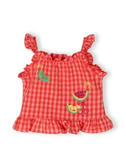 minoti Komplet top i spodenki 30SET103 Pomarańczowy Regular Fit