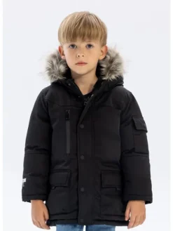 minoti Kurtka zimowa 19COAT70 Czarny Regular Fit