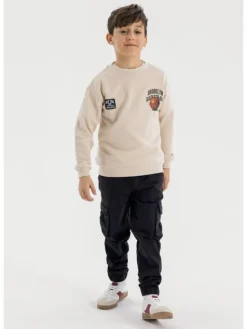 minoti Spodnie cargo 23pant46 Czarny Regular Fit