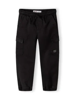 minoti Spodnie cargo 27PANT2 Czarny Regular Fit